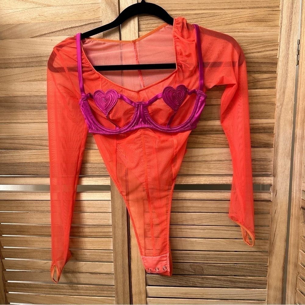 Fleur Du Mal Mesh Bodysuit size 32C